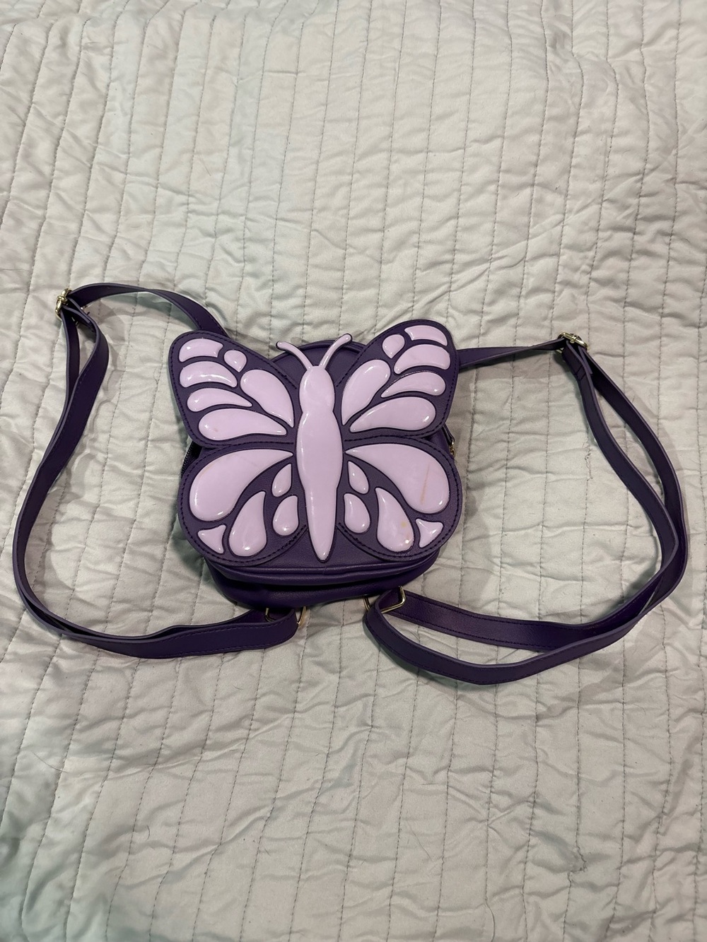 Purple butterfly Bath and Body Works backpack-Purse